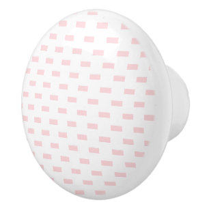 Door Knob Pink & White Stripe Square