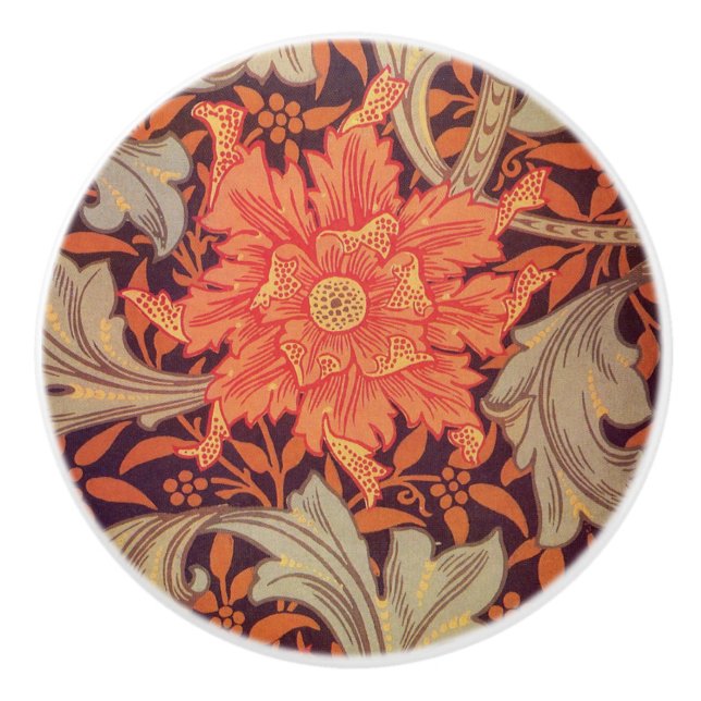 Door Knobs - Marigold William Morris Design (Front)