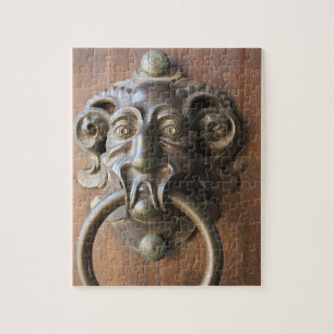 Door knocker at the Neue Residenz Jigsaw Puzzle