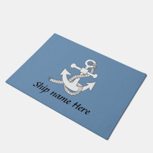 Door Mat - Anchor with Ship Name