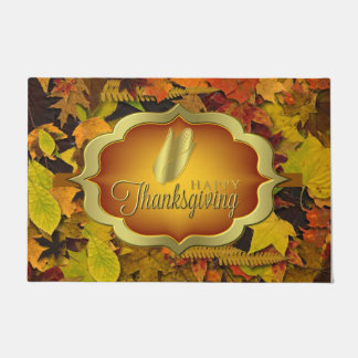 Door Mat - Autumnal Happy Thanksgiving