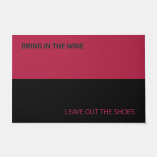 Door Mat for Wine Lovers and Shoe Haters