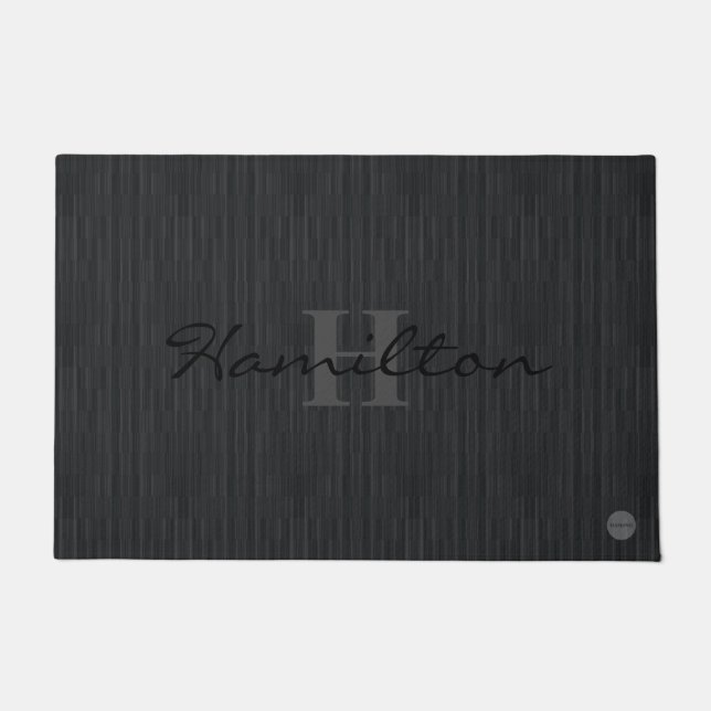 Door Mat - HAMbWG - Blackish Gradient / Monogram (Front)