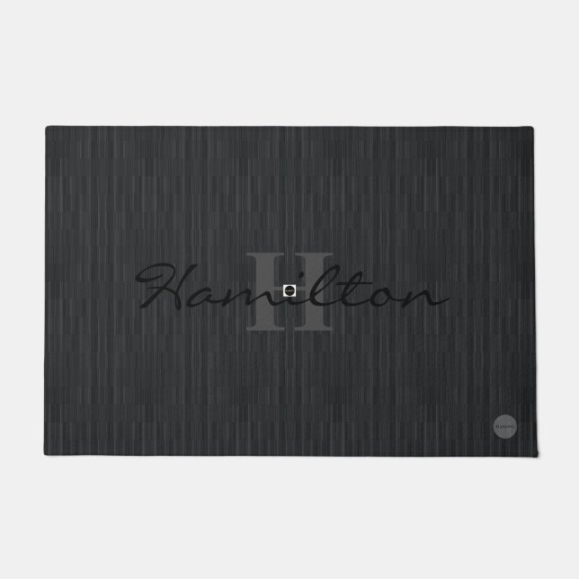 Door Mat - HAMbWG - Blackish Gradient / Monogram (Front)