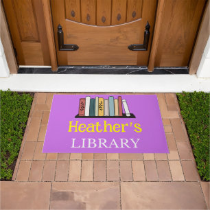 Door Mat - Library -  Personalised - Add Name