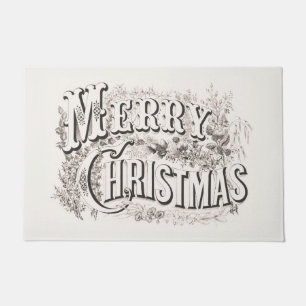 DOOR MAT  :  MERRY CHRISTMAS ILLUSTRATION