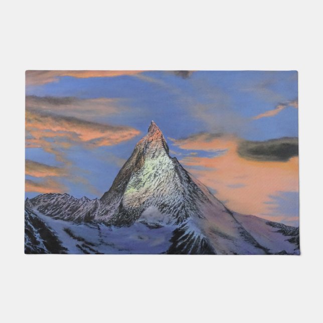 Door Mat - "The Matterhorn At Sunset" (Front)