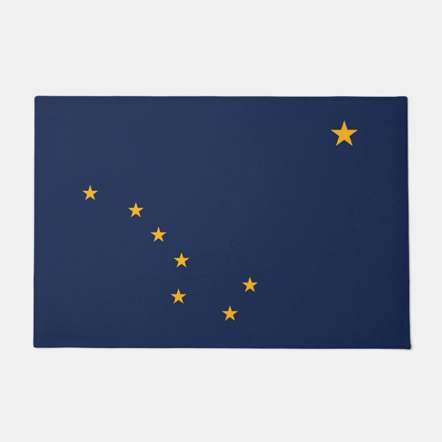 Door Mat with Flag of Alaska, USA (Front)