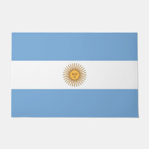 Door Mat with Flag of Argentina