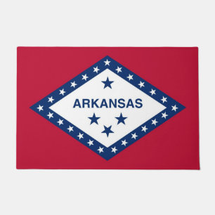 Door Mat with Flag of Arkansas State, USA