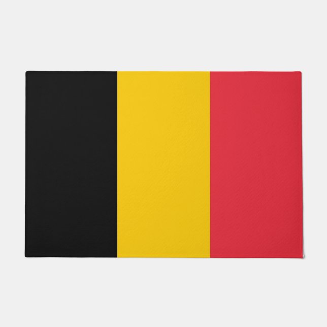 Door Mat with Flag of Belgium (Front)