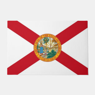 Door Mat with Flag of Florida State, USA