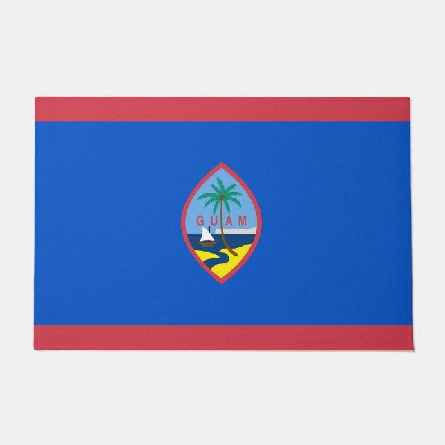 Door Mat with Flag of Guam, USA (Front)
