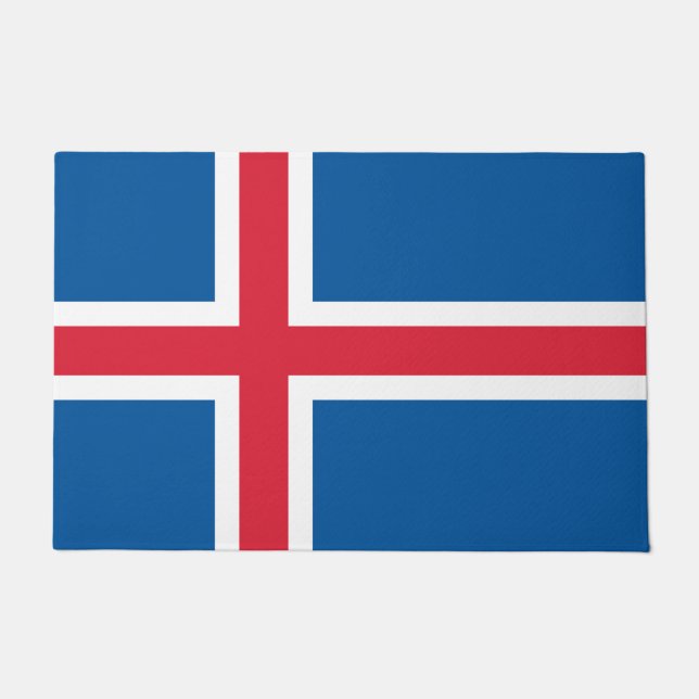 Door Mat with Flag of Iceland (Front)
