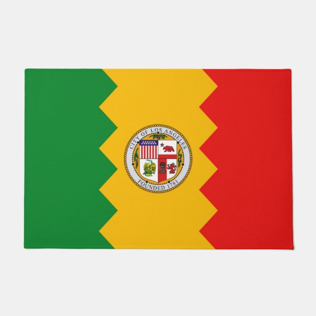 Door Mat with Flag of Los Angeles, USA (Front)