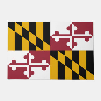 Door Mat with Flag of Maryland State, USA