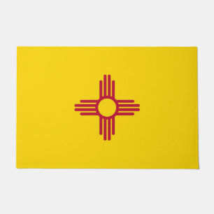 Door Mat with Flag of New Mexico State, USA