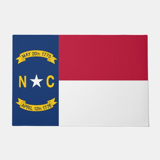 Door Mat with Flag of North Carolina State, USA (Front)