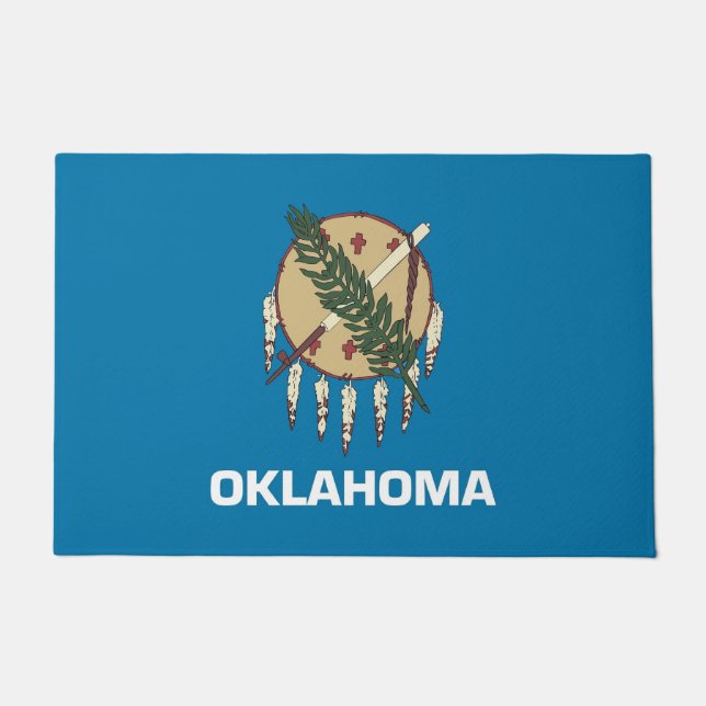 Door Mat with Flag of Oklahoma State, USA (Front)