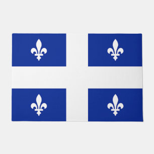 Door Mat with Flag of Quebec, Canada