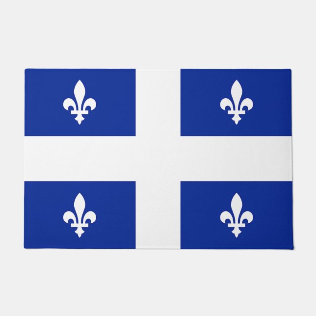 Door Mat with Flag of Quebec, Canada (Front)