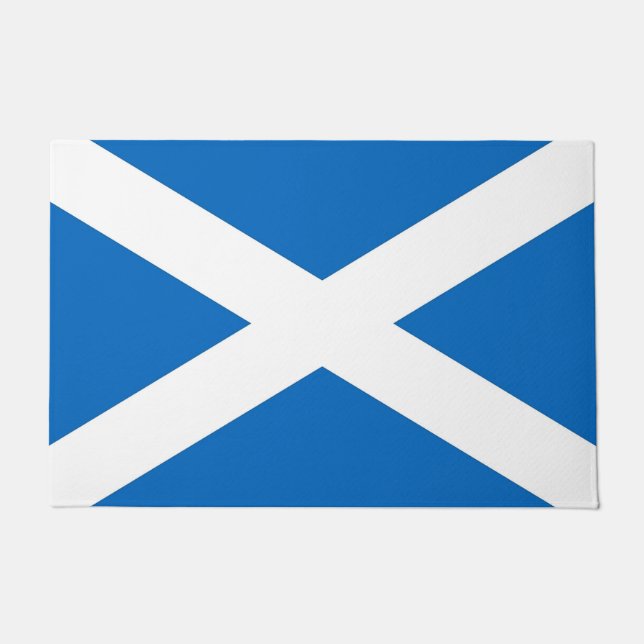 Door Mat with Flag of Scotland, United Kingdom (Front)