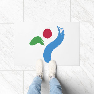 Door Mat with Flag of Seoul, South Korea