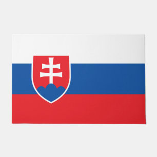 Door Mat with Flag of Slovakia