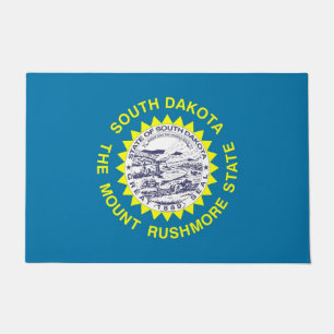 Door Mat with Flag of South Dakota State, USA