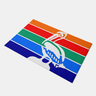 Door Mat with Flag of St. Petersburg