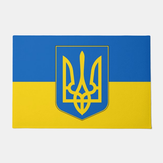 Door Mat with Flag of Ukraine (Front)