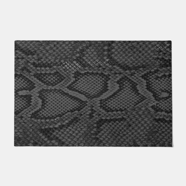 Door Mat with grey snakeskin pattern (Front)