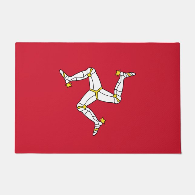 Door Mat with Isle of Man Flag, United Kingdom (Front)