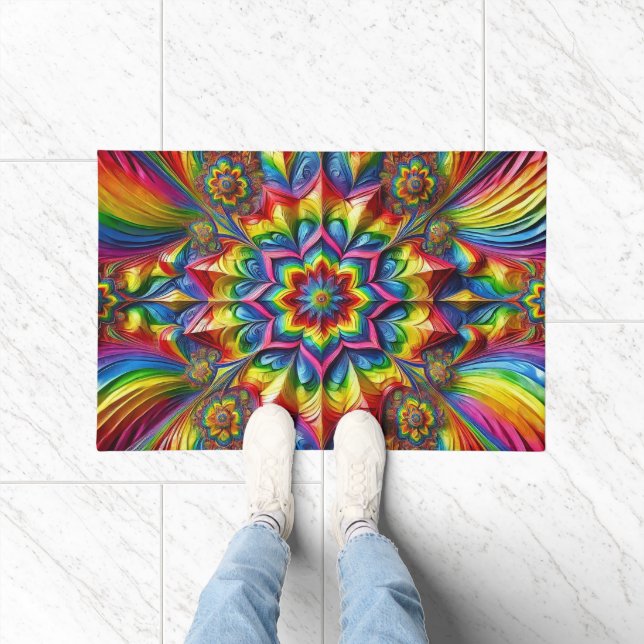 Door Mat with LGBTQ Colours design (Indoor)