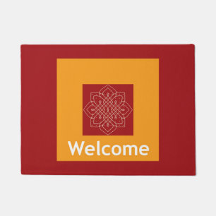 Door mat with Rangoli