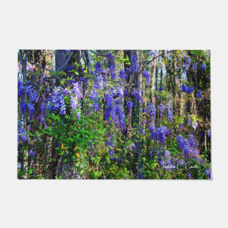 Door Mat with Wisteria Design
