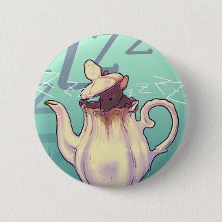 Door Mouse with teapot 6 Cm Round Badge