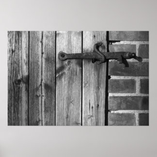 Door of old barn 5 poster