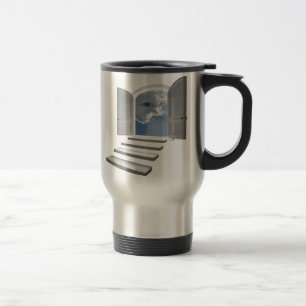 Door opened on a mystic eye travel mug