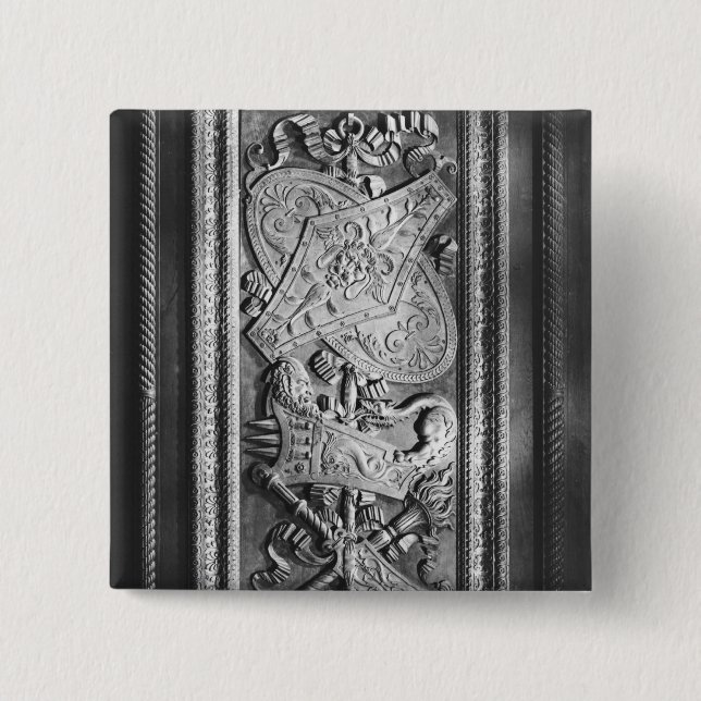 Door panel, Henri II style, c.1556 15 Cm Square Badge (Front)