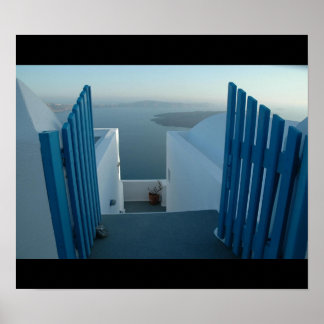 Door to Santorini Poster