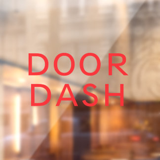 Doordash Delivery Driver Car Window Decal