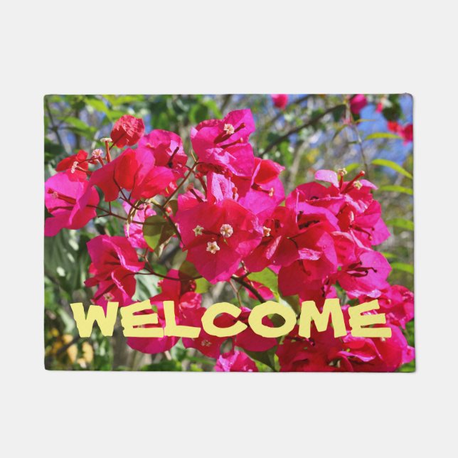 Doormat  Bougainvillea Tropical Flower (Front)