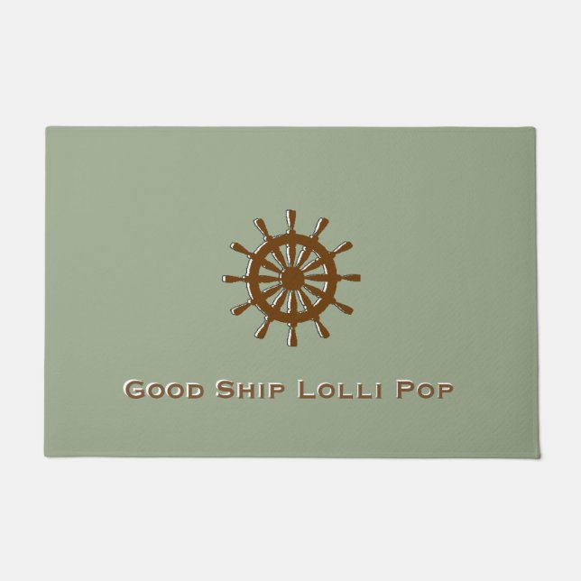 Doormat - Brown Helm with Name (Front)