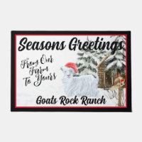 Doormat - Christmas Pretty Silky Goat