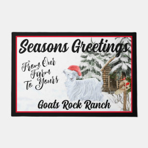 Doormat - Christmas Pretty Silky Goat