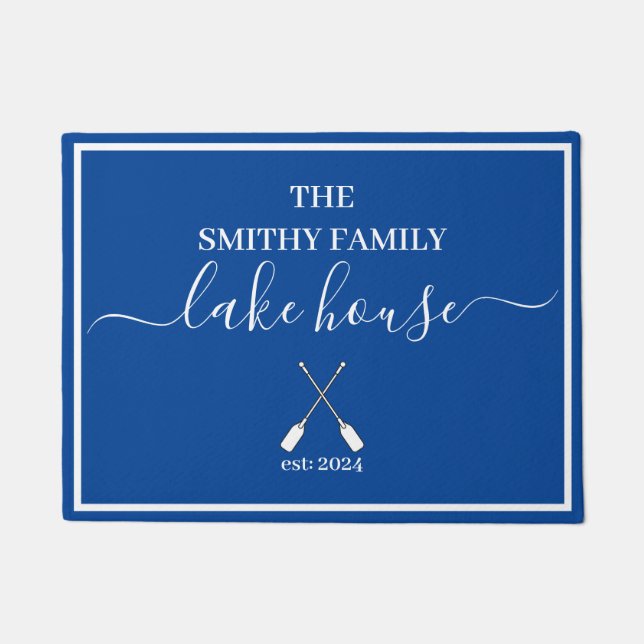 Doormat - Lake House Blue (Front)