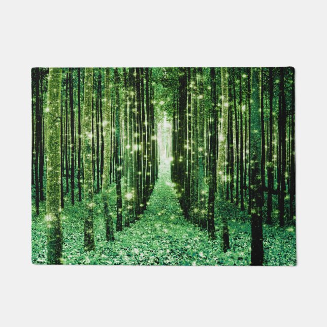 Doormat Magical Forest Green Mystery (Front)