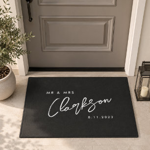 Doormat   Personalised Newlywed Last Name Door Mat