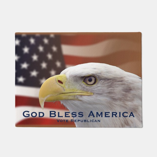 Doormat Political God Bless Vote Republican (Front)